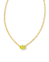 Kendra Scott Cailin Crystal Pendant In Necklace Gold Peridot Crystal.