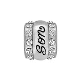 Silver Son Bead Front View