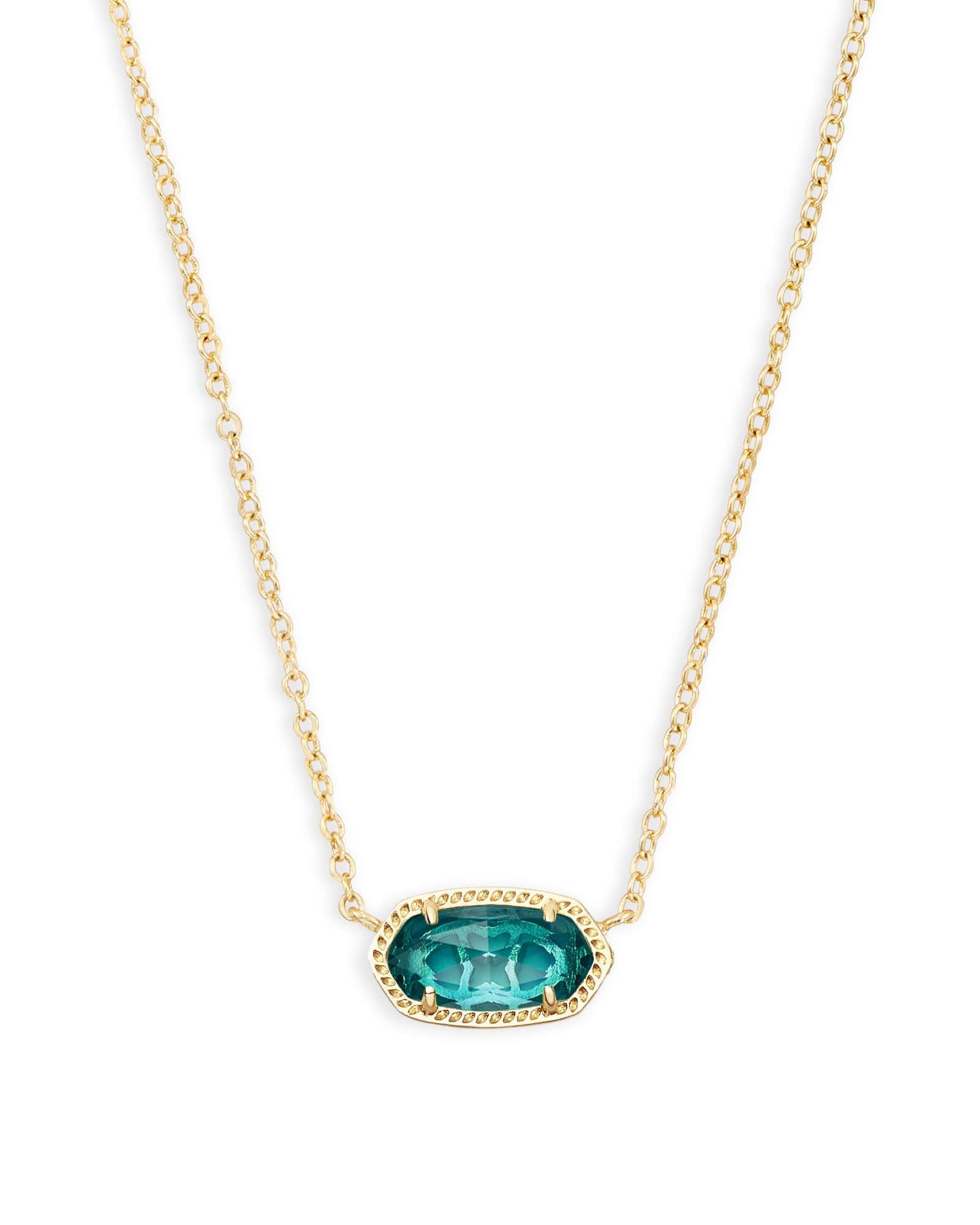 Elisa Gold - London Blue Clear Glass Necklace – Occasionally Yours