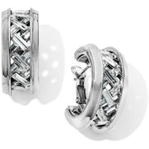 Love Cage Heart Leverback Hoop Earrings Front View