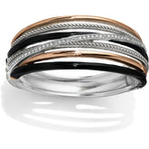 Neptune's Ring Black Hinged Bangle Bracelet Front View
