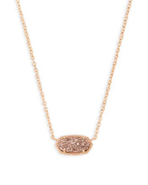 Elise Rose Gold - Drusy Necklace Front View