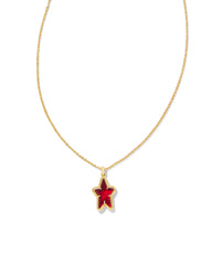 Ada Star Short Pendant Necklace in Gold Red Illusion - Kendra Scott