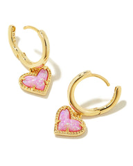 Ari Heart Huggie Earrings Closure View