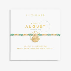 A Little Birthstone August Aventurine - Gold Bracelet Card View
