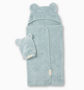 Hooded Towel + Wash Mitt Set