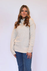 Begin Again Mock Neck Sweater Front View