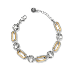 A two-toned colored link bracelet from Brighton Designs.