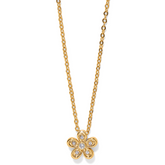 Enchanting Flower Gold Necklace in the color gold.