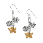 Forever Butterfly Charms French Wire Earrings