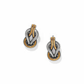 Brighton Interlok Harmony Two-Tone Post Earrings - Silver and Gold