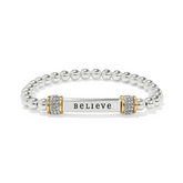 Meridian Believe Two Tone Stretch Bracelet