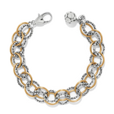 Pebble Link Two Tone Bracelet