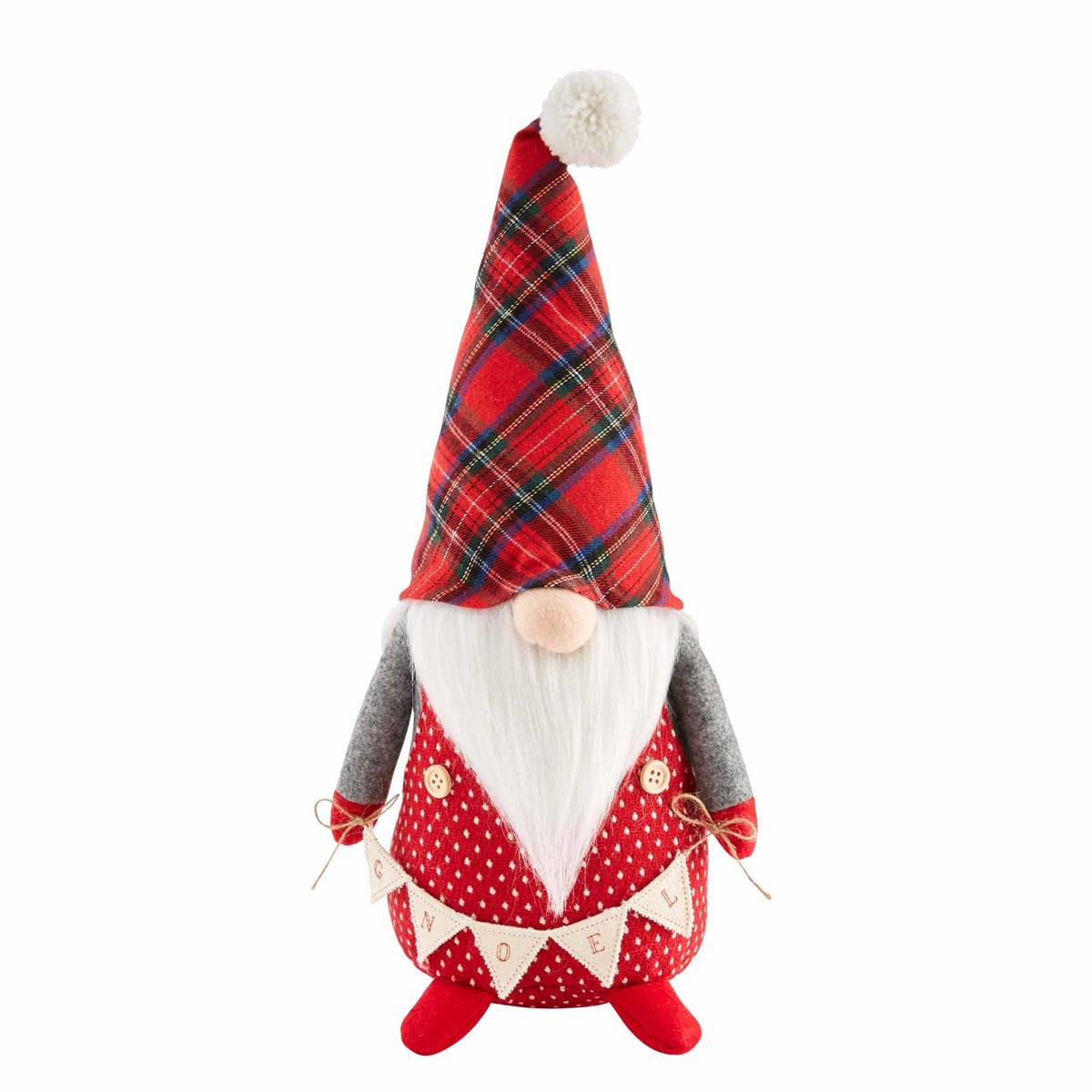 A Large Dot Christmas Gnome Sitter from Mud Pie.