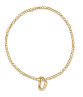 Extends Classic Gold 2.5mm Bracelet - Love Gold Charm