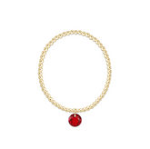 Classic Gold 3mm Bracelet - Reflection Charm