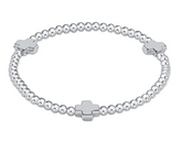 Signature Cross Sterling Pattern 3mm Bead Bracelet - Sterling