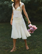 Frida Godet Midi Skirt