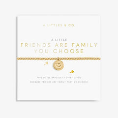 A Little Friends Are The Family You Choose - Gold Bracelet Card View