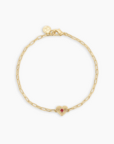 Birthstone Heart Bracelet