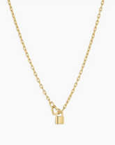 Heart Padlock Interlocking Necklace