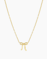 Put a Bow on it Necklace - Gold
