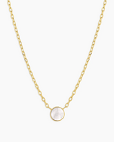 Rose Marble Coin Necklace Mother Of Pearl