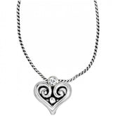 Alcazar Heart Badge Clip Necklace Front View