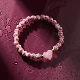 Porcelain Heart Bracelet In Gold