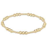 Classic Joy Pattern 4mm Bead Bracelet - Gold | Enewton®