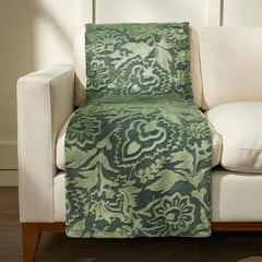 Textured Throw Blanket Java Sage Chair View