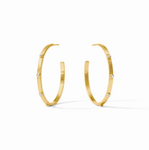 Crescent Stone Hoop