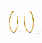 Crescent Stone Hoop