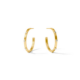 Crescent Stone Hoop
