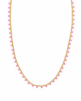Kelsey Strand Necklace in Gold Pink Enamel from Kendra Scott.