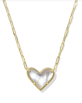 Ari Heart Statement Short Pendant Necklace