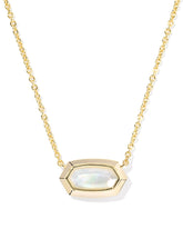 Elisa Bezel Short Pendant Necklace