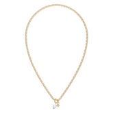 KENDRA SCOTT EVE CHAIN MULTI STRAND NECKLACE GOLD WHITE PEARL.