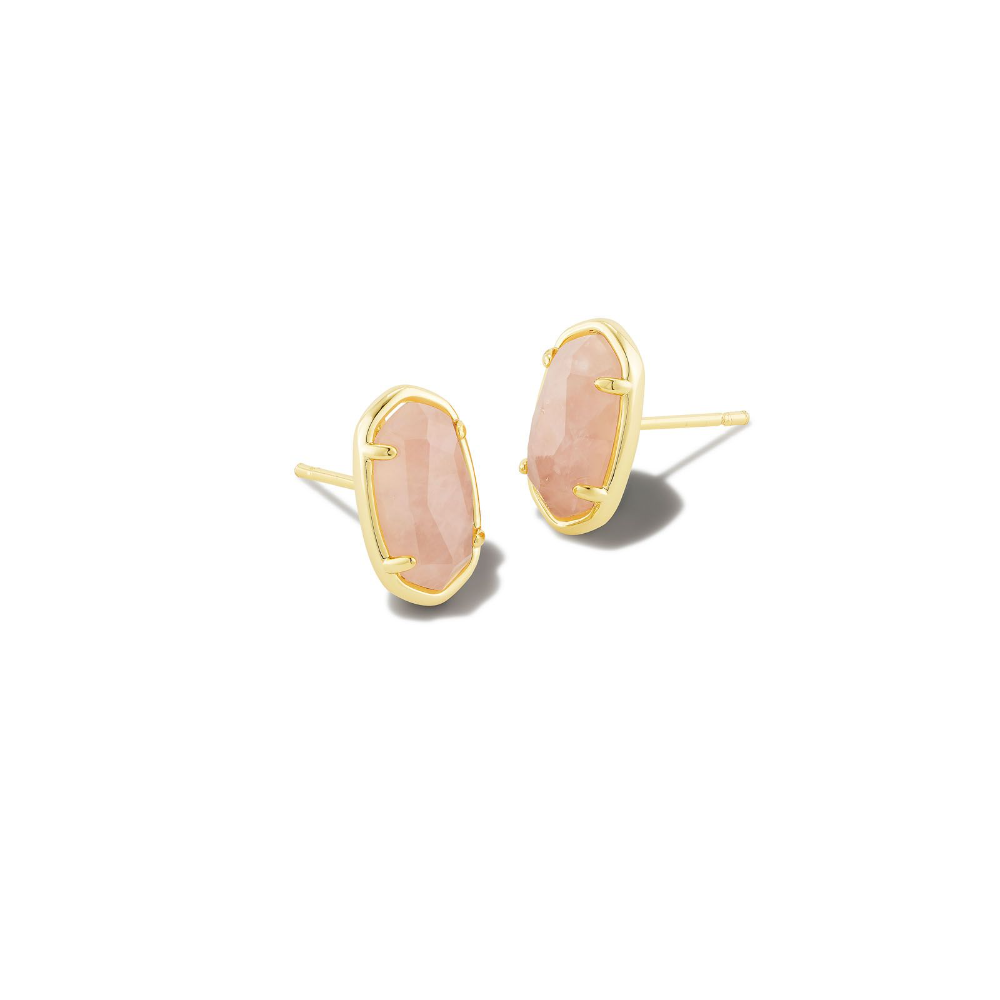 Grayson Stone Stud Earrings from Kendra Scott in Rose Gold.