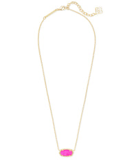 A Kendra Scott Elisa Pendant necklace in Gold Magenta Magnesite.