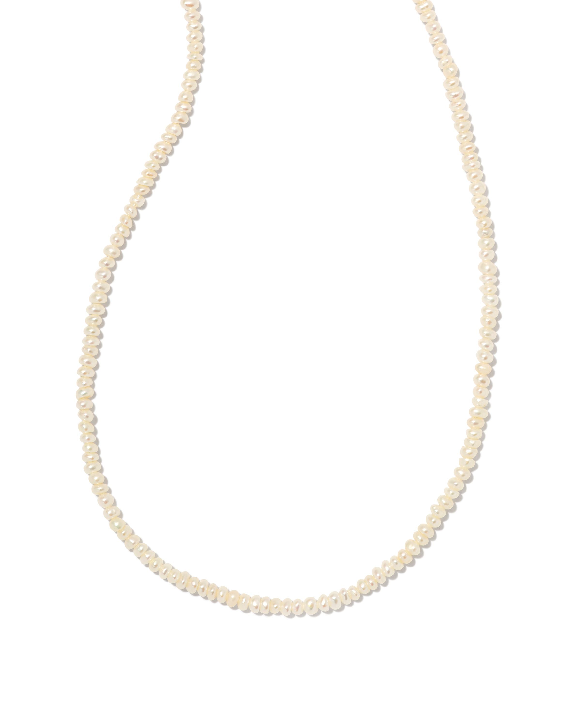 KENDRA SCOTT LOLO STRAND NECKLACE IN GOLD WHITE PEARL