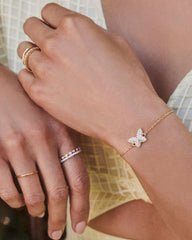 Kendra Scott Lillia Crystal Delicate Chain Bracelet Gold