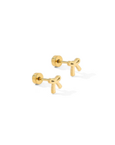 Screwback Stud Earrings - Ruby Bow