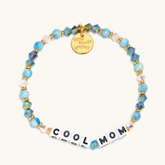 Bead bracelet from Little Words Project that reads, Cool Mom.