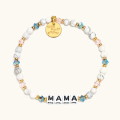 Little Words Project bead bracelet that reads, "MAMA."