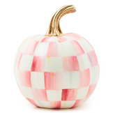Bubblegum Pink Check Mini Pumpkin