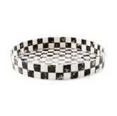 Courtly Check Capiz Round Tray