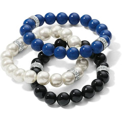 Meridian Pet Pearl Stretch Bracelet Stacked View