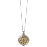 Mosaic Two Tone Pendant Necklace Front View