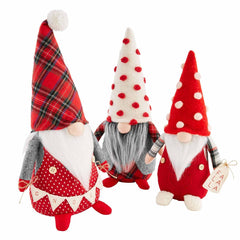The complete Mud Pie Christmas Gnome set.